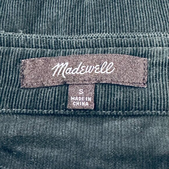 Madewell Evergreen Corduroy Embroidered Button-Front Blouse – Size Small - Picture 3 of 7